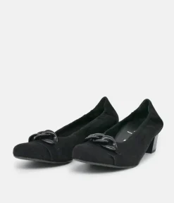 Semler Plush Dressy Black Suede Heels