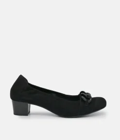 Semler Plush Dressy Black Suede Heels