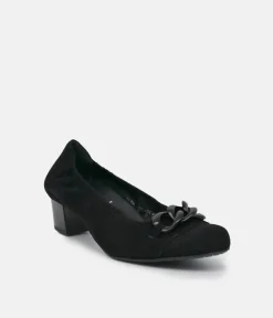 Semler Plush Dressy Black Suede Heels