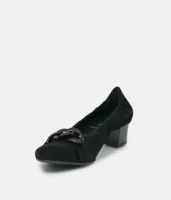 Semler Plush Dressy Black Suede Heels