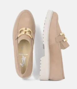 Semler Premium Beige Leather Loafers