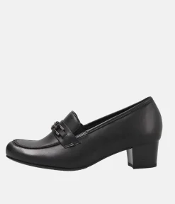 Semler Premium Black Heel Loafers