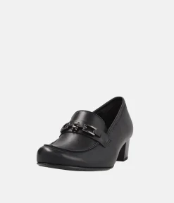 Semler Premium Black Heel Loafers