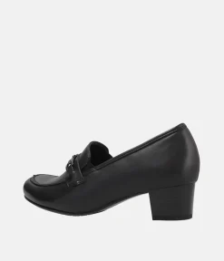 Semler Premium Black Heel Loafers