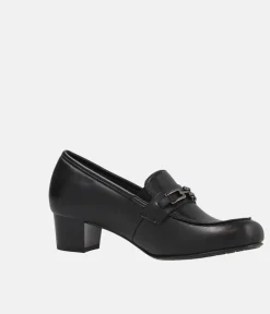 Semler Premium Black Heel Loafers