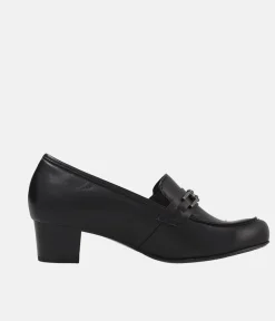 Semler Premium Black Heel Loafers