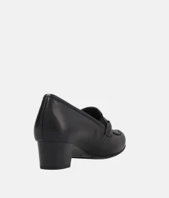 Semler Premium Black Heel Loafers