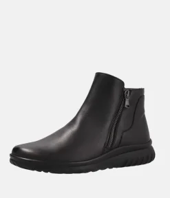 Semler Premium Black Leather Ankle Bootie
