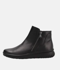 Semler Premium Black Leather Ankle Bootie