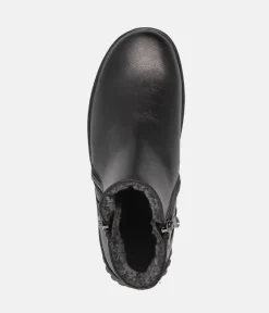 Semler Premium Black Leather Ankle Bootie