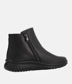 Semler Premium Black Leather Ankle Bootie