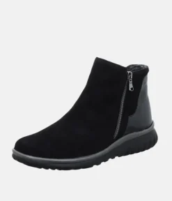 Semler Premium Black Suede Ankle Bootie