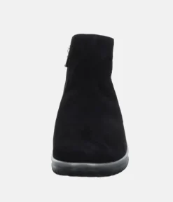 Semler Premium Black Suede Ankle Bootie