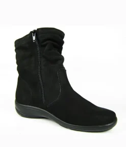 Semler Premium Black Suede Slouch Boots
