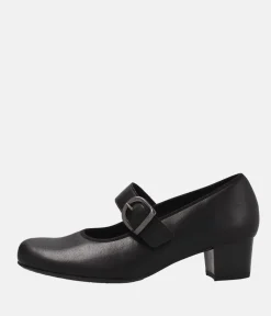 Semler Premium Leather Mary Jane Style Block Heels