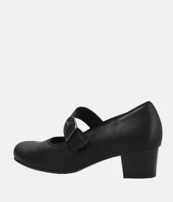 Semler Premium Leather Mary Jane Style Block Heels