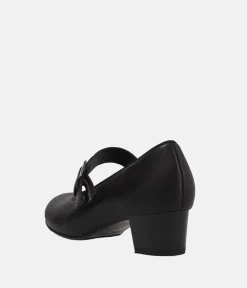 Semler Premium Leather Mary Jane Style Block Heels