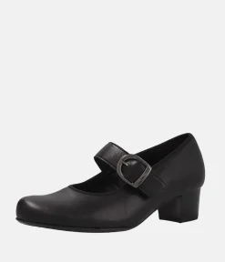 Semler Premium Leather Mary Jane Style Block Heels