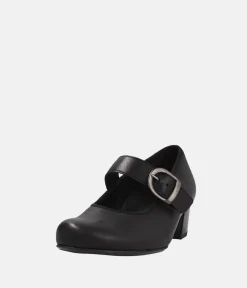 Semler Premium Leather Mary Jane Style Block Heels