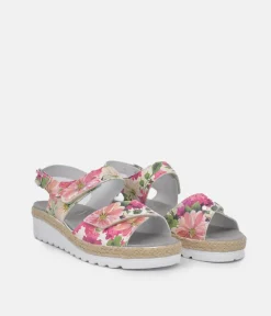 Semler Pretty Pink Floral Wedge Sandals