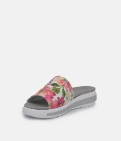 Semler Pretty Pink Floral Slip on Sandals