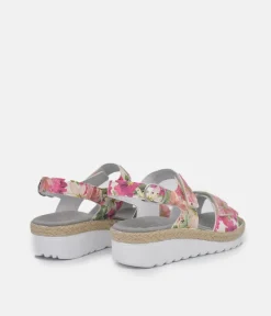 Semler Pretty Pink Floral Wedge Sandals