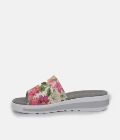 Semler Pretty Pink Floral Slip on Sandals