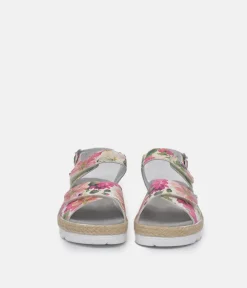 Semler Pretty Pink Floral Wedge Sandals