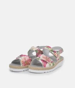 Semler Pretty Pink Floral Wedge Sandals