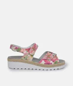 Semler Pretty Pink Floral Wedge Sandals