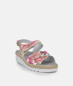 Semler Pretty Pink Floral Wedge Sandals