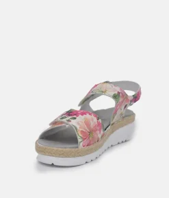 Semler Pretty Pink Floral Wedge Sandals