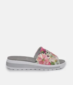 Semler Pretty Pink Floral Slip on Sandals