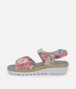 Semler Pretty Pink Floral Wedge Sandals