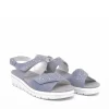 Semler Sky Blue Diamante Wedge Sandals