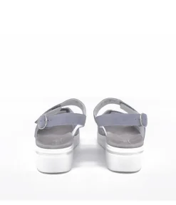 Semler Sky Blue Diamante Wedge Sandals