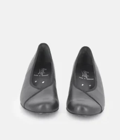 Semler Stylish Black Patent Court Shoes