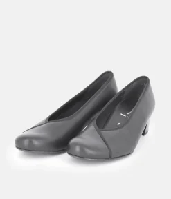 Semler Stylish Black Patent Court Shoes