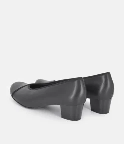 Semler Stylish Black Patent Court Shoes