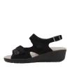 Semler Stylish Black Suede Wedge Sandals