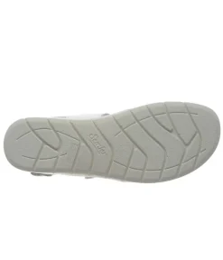 Semler Stylish White/Silver Flower Print Sandals