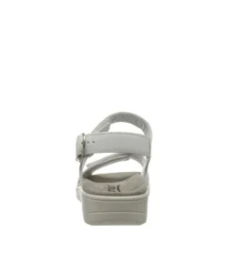 Semler Stylish White/Silver Flower Print Sandals