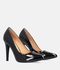 Sexy Black Patent Sky High Stiletto Heels