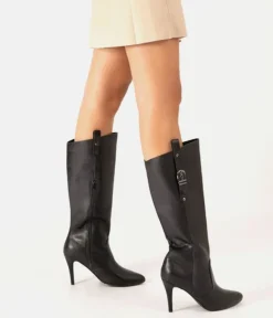 Sexy Black Sky High Stiletto Heel Long Boots