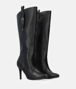 Sexy Black Sky High Stiletto Heel Long Boots