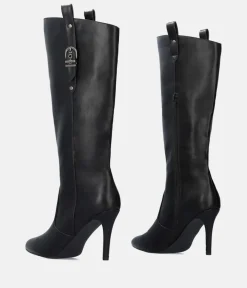 Sexy Black Sky High Stiletto Heel Long Boots