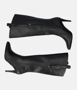 Sexy Black Sky High Stiletto Heel Long Boots