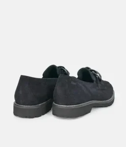 Sioux Luxe Navy Suede Link Loafer