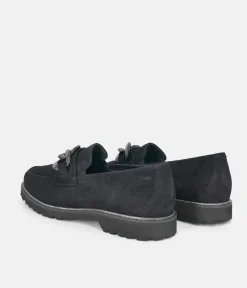 Sioux Luxe Navy Suede Link Loafer
