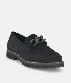 Sioux Luxe Navy Suede Link Loafer